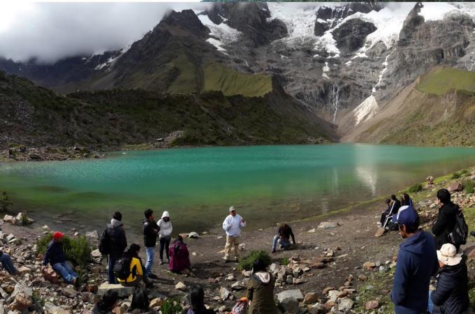 The Humantay Lagoon, under the snow of the same name